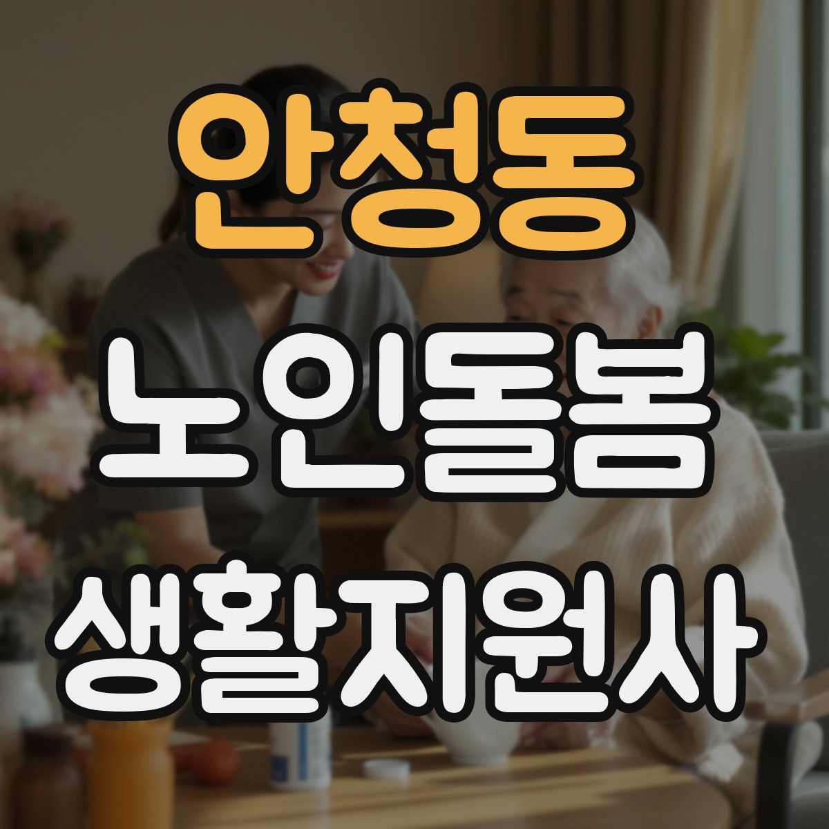 안청동 노인돌봄생활지원사 자격증