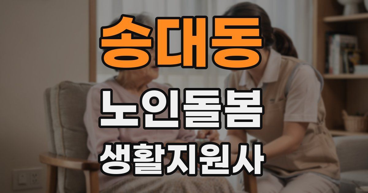 송대동 노인돌봄생활지원사 자격증