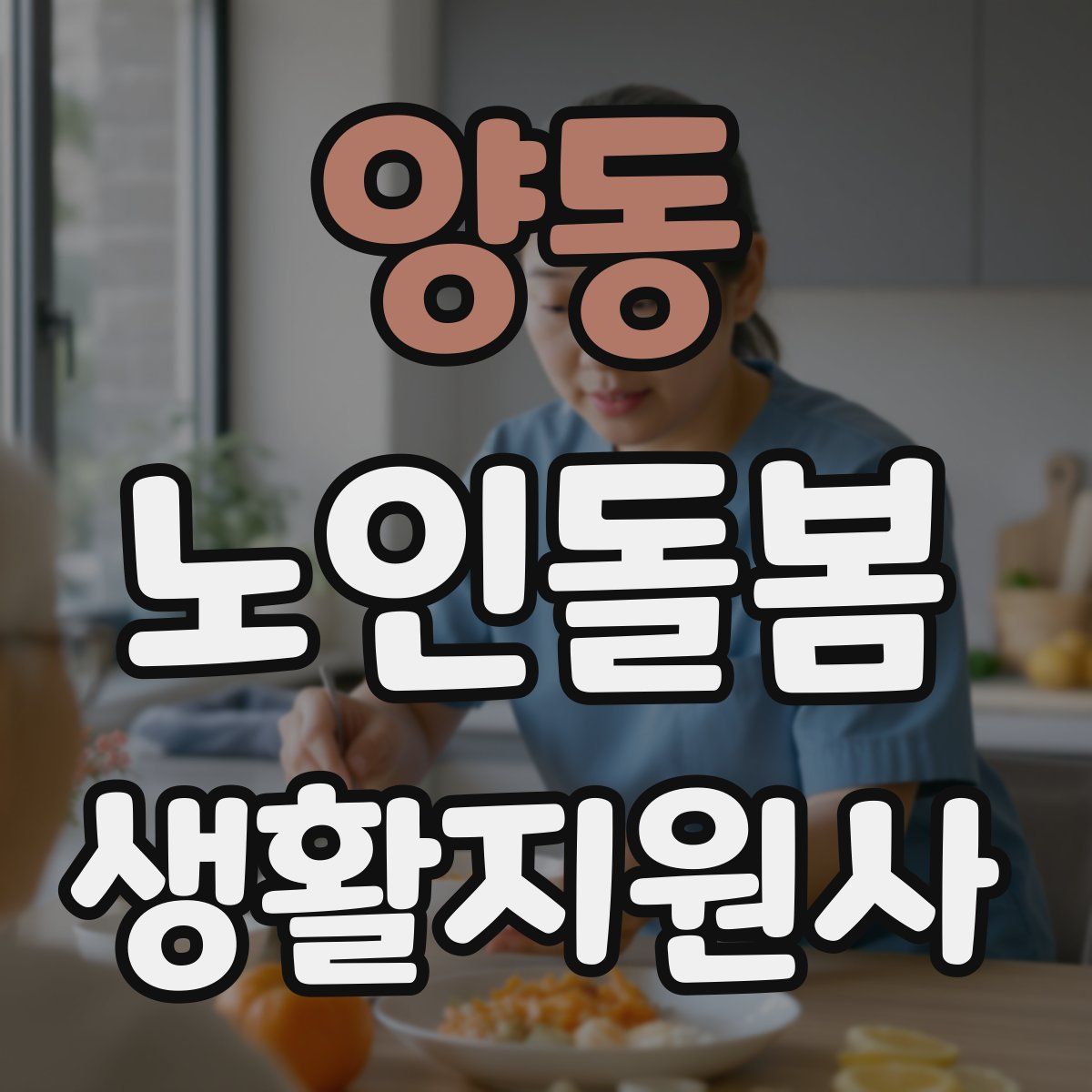 양동 노인돌봄생활지원사 자격증