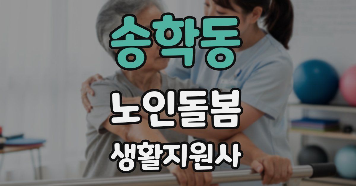 송학동 노인돌봄생활지원사 자격증