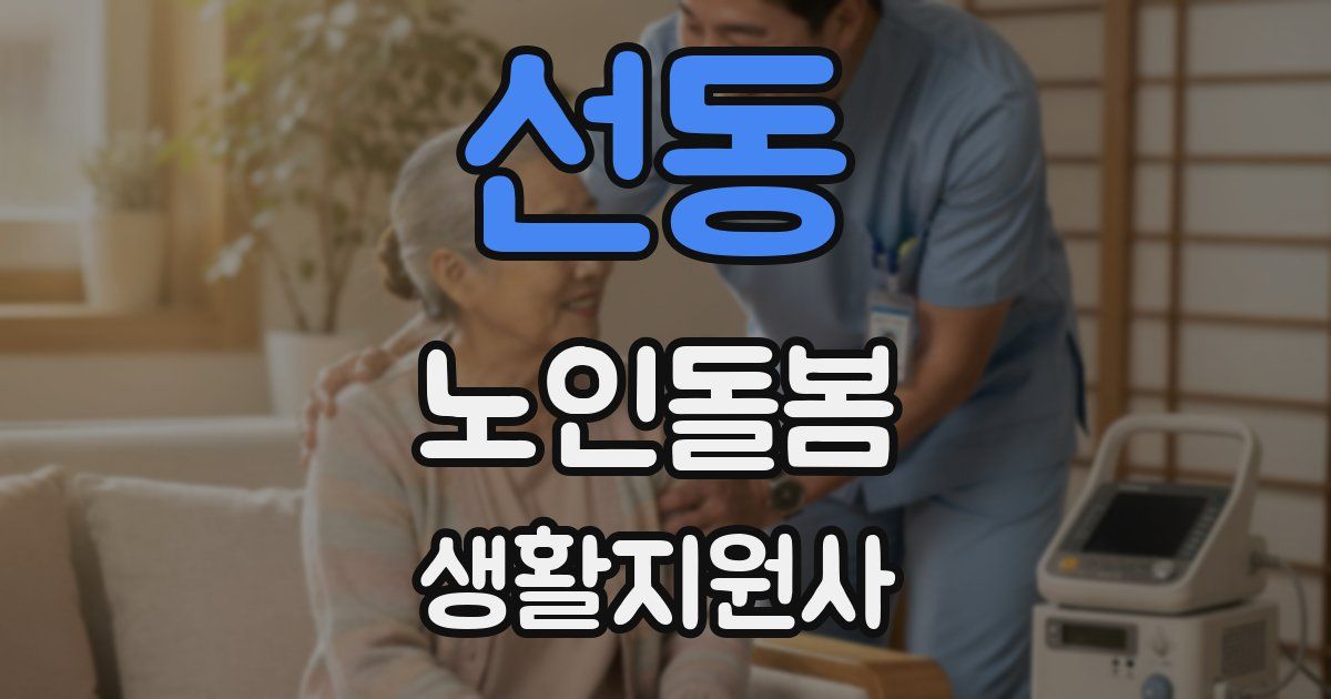 선동 노인돌봄생활지원사 자격증