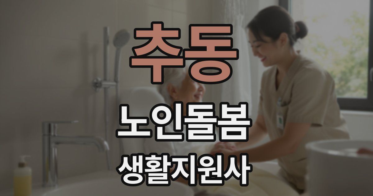 추동 노인돌봄생활지원사 자격증