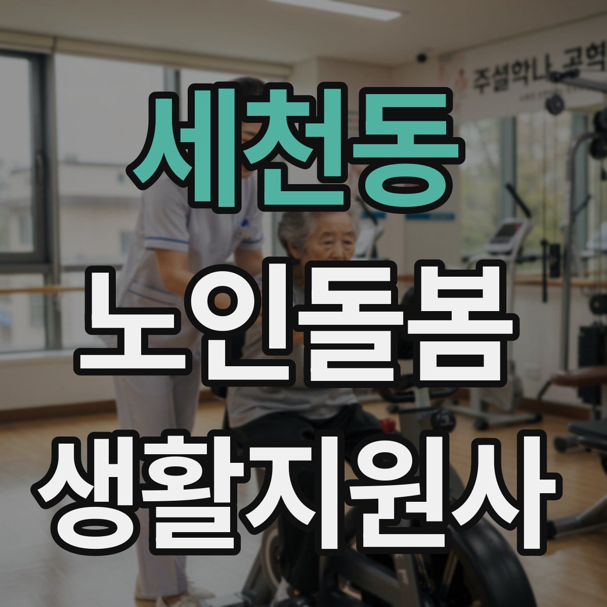 세천동 노인돌봄생활지원사 자격증