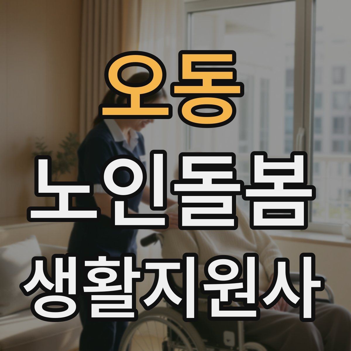 오동 노인돌봄생활지원사 자격증 지팡이 사용 어르신 동행 시 유의점