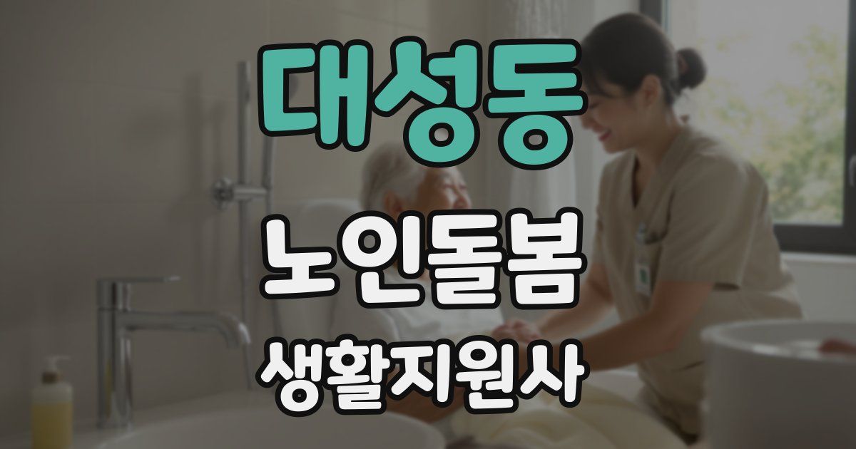 대성동 노인돌봄생활지원사 자격증