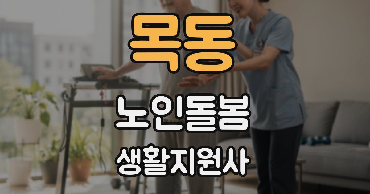 목동 노인돌봄생활지원사 자격증