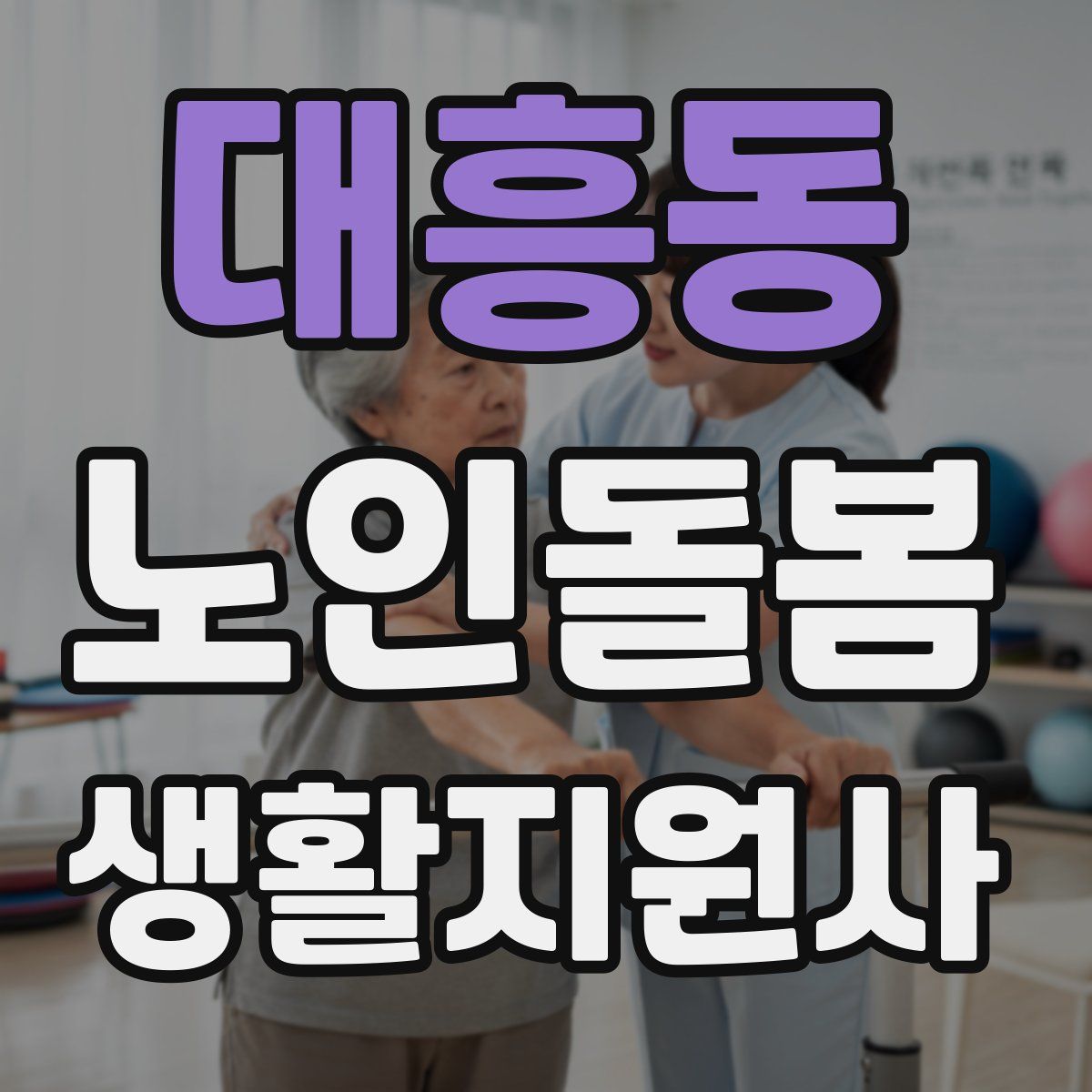 대흥동 노인돌봄생활지원사 자격증