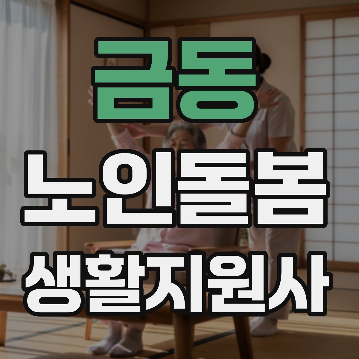금동 노인돌봄생활지원사 자격증