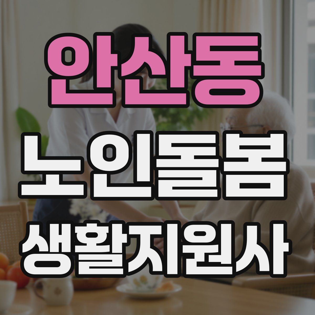 안산동 노인돌봄생활지원사 자격증