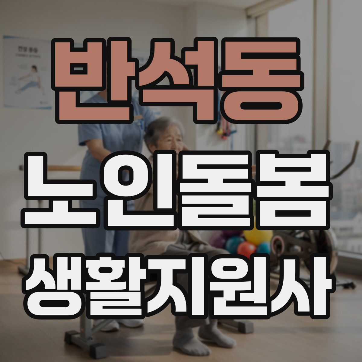 반석동 노인돌봄생활지원사 자격증