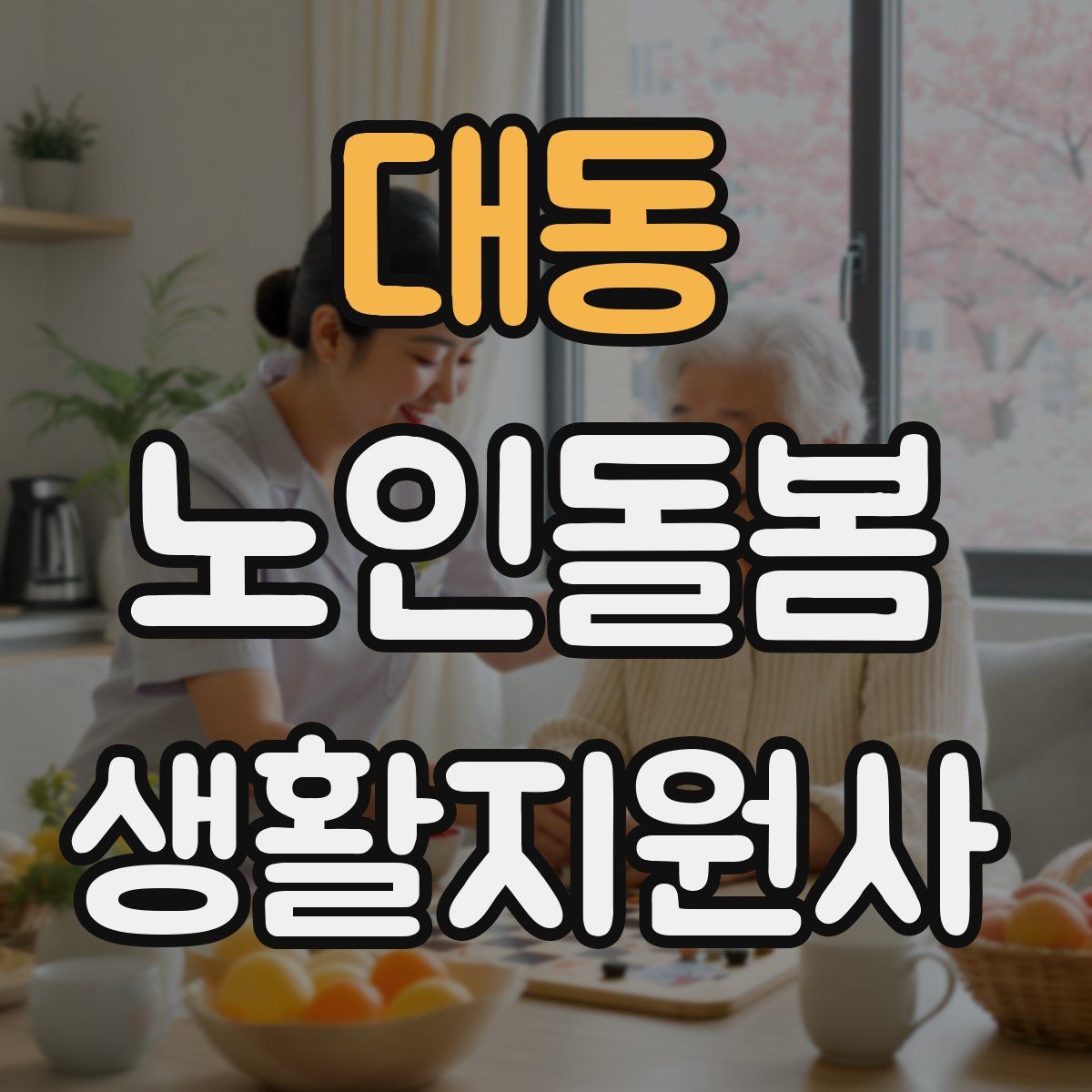 대동 노인돌봄생활지원사 자격증