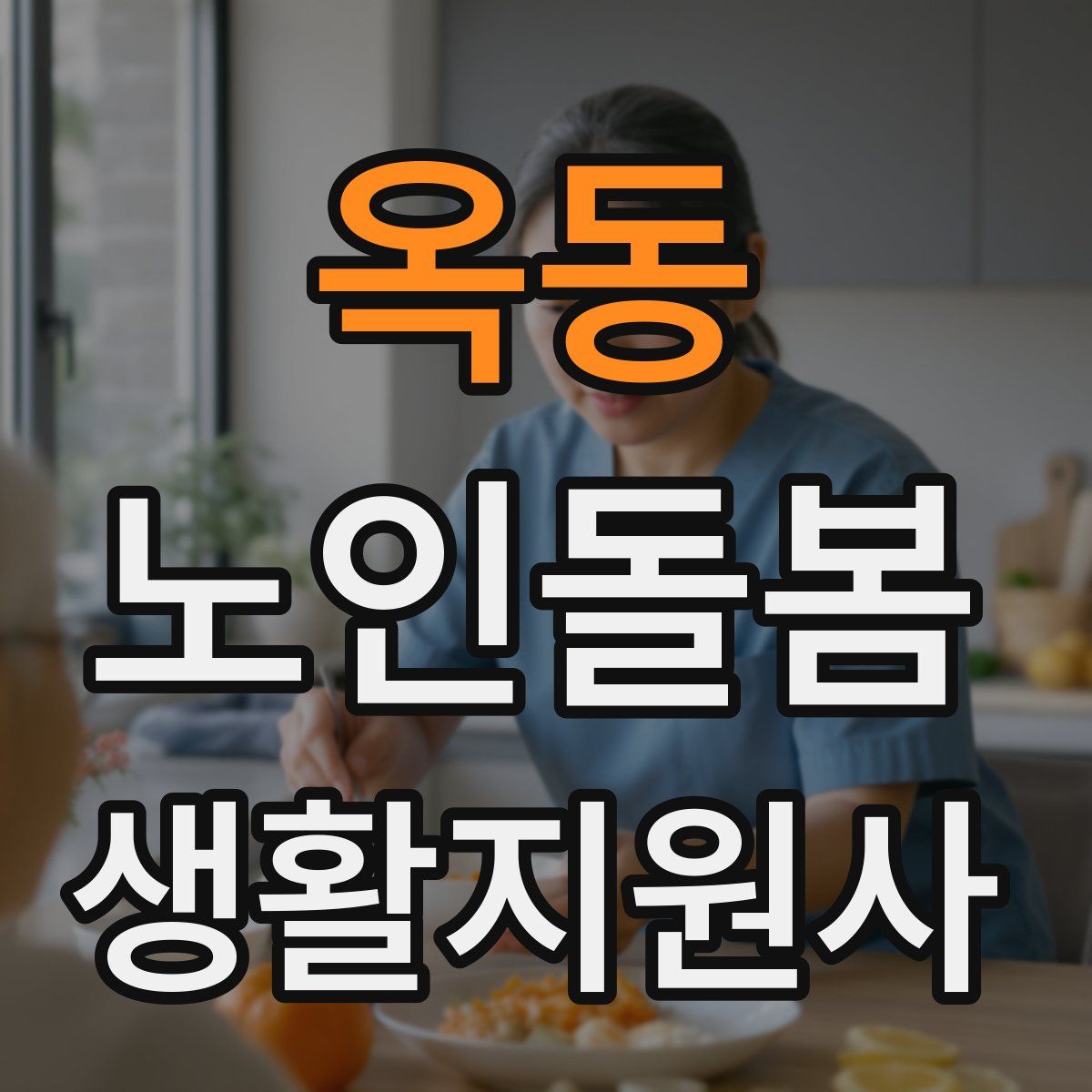 옥동 노인돌봄생활지원사 자격증