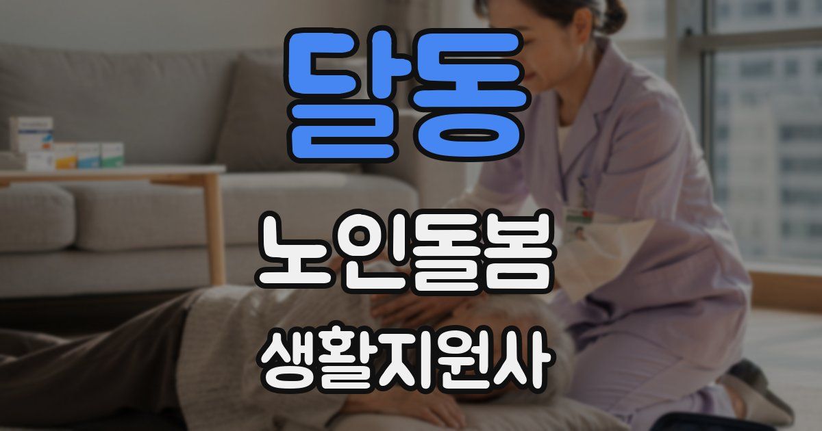 달동 노인돌봄생활지원사 자격증