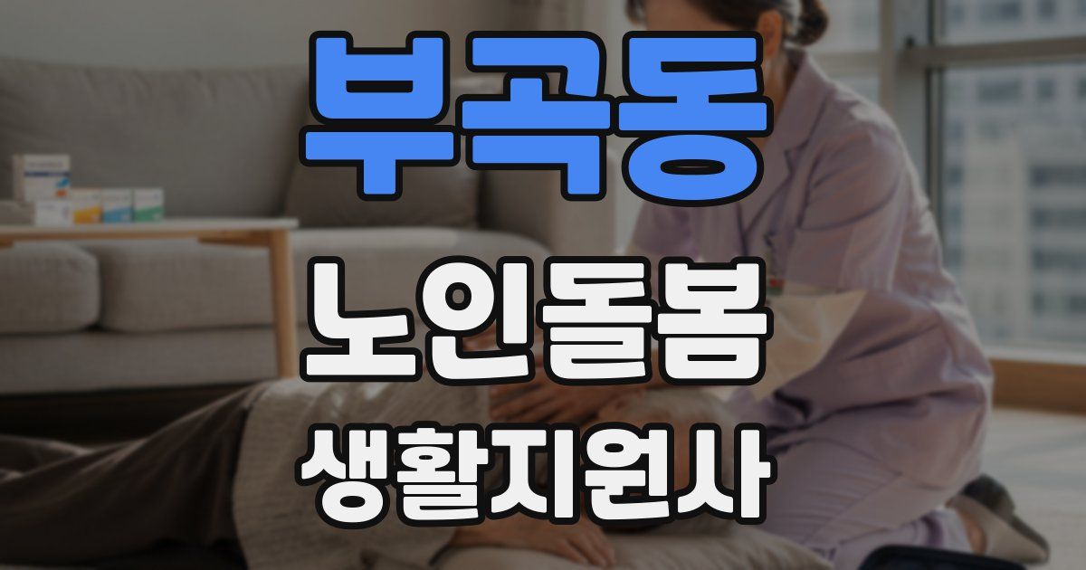 부곡동 노인돌봄생활지원사 자격증