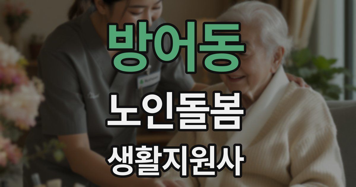 방어동 노인돌봄생활지원사 자격증