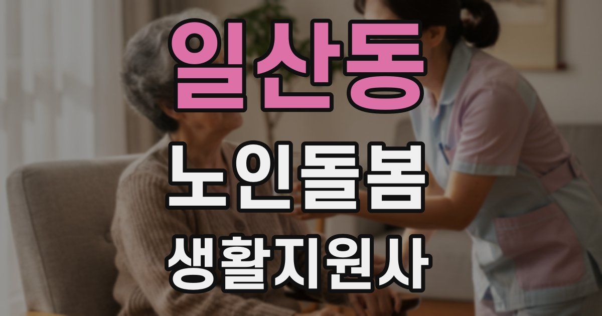 일산동 노인돌봄생활지원사 자격증