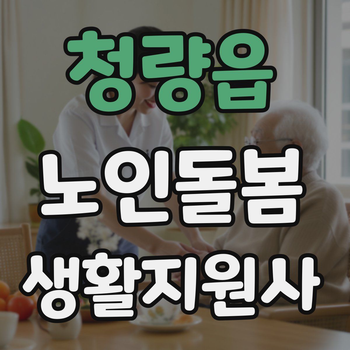 청량읍 노인돌봄생활지원사 자격증