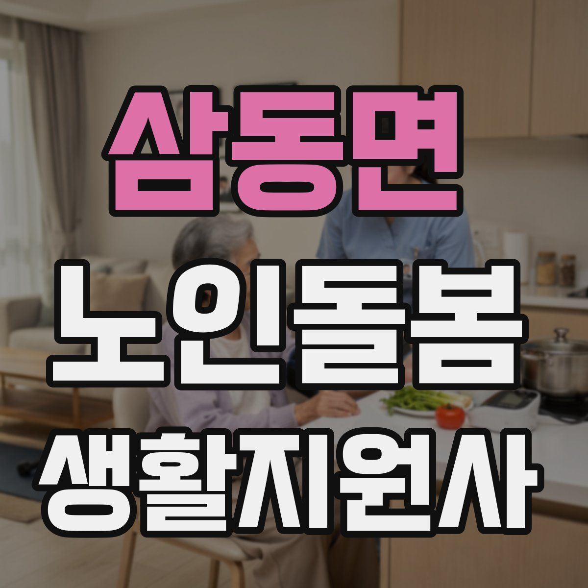 삼동면 노인돌봄생활지원사 자격증