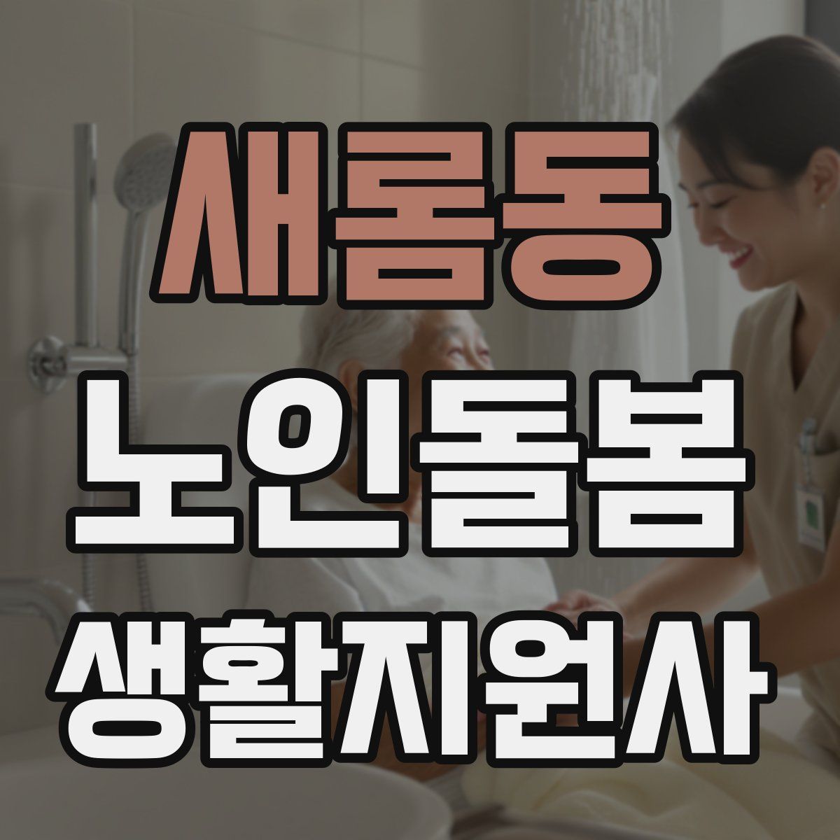 새롬동 노인돌봄생활지원사 자격증