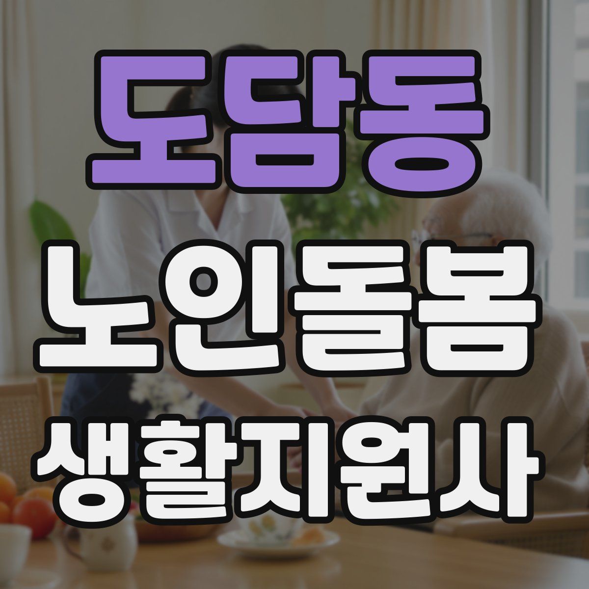 도담동 노인돌봄생활지원사 자격증