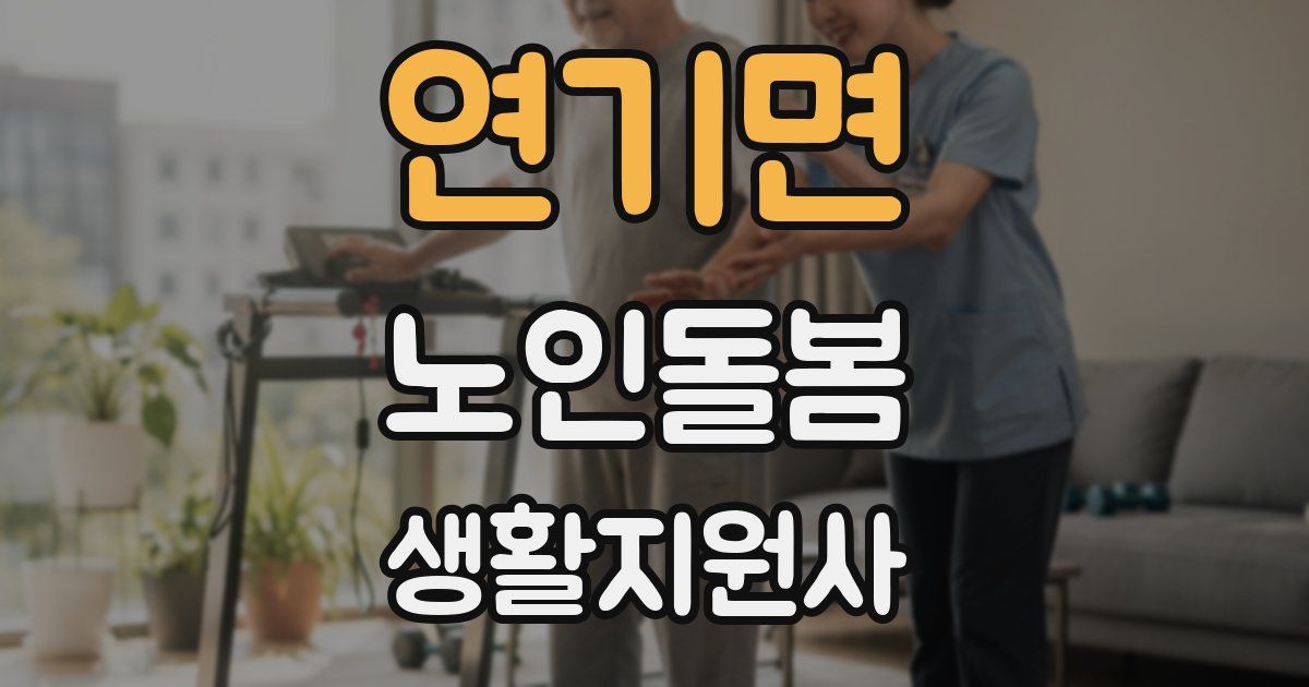 연기면 노인돌봄생활지원사 자격증