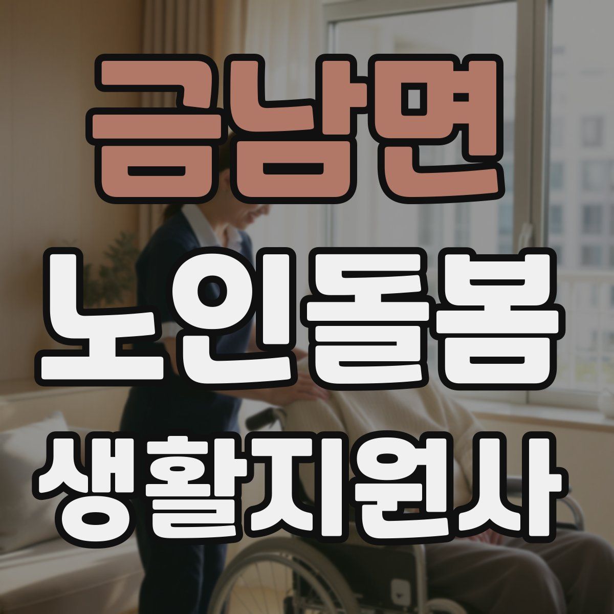 금남면 노인돌봄생활지원사 자격증