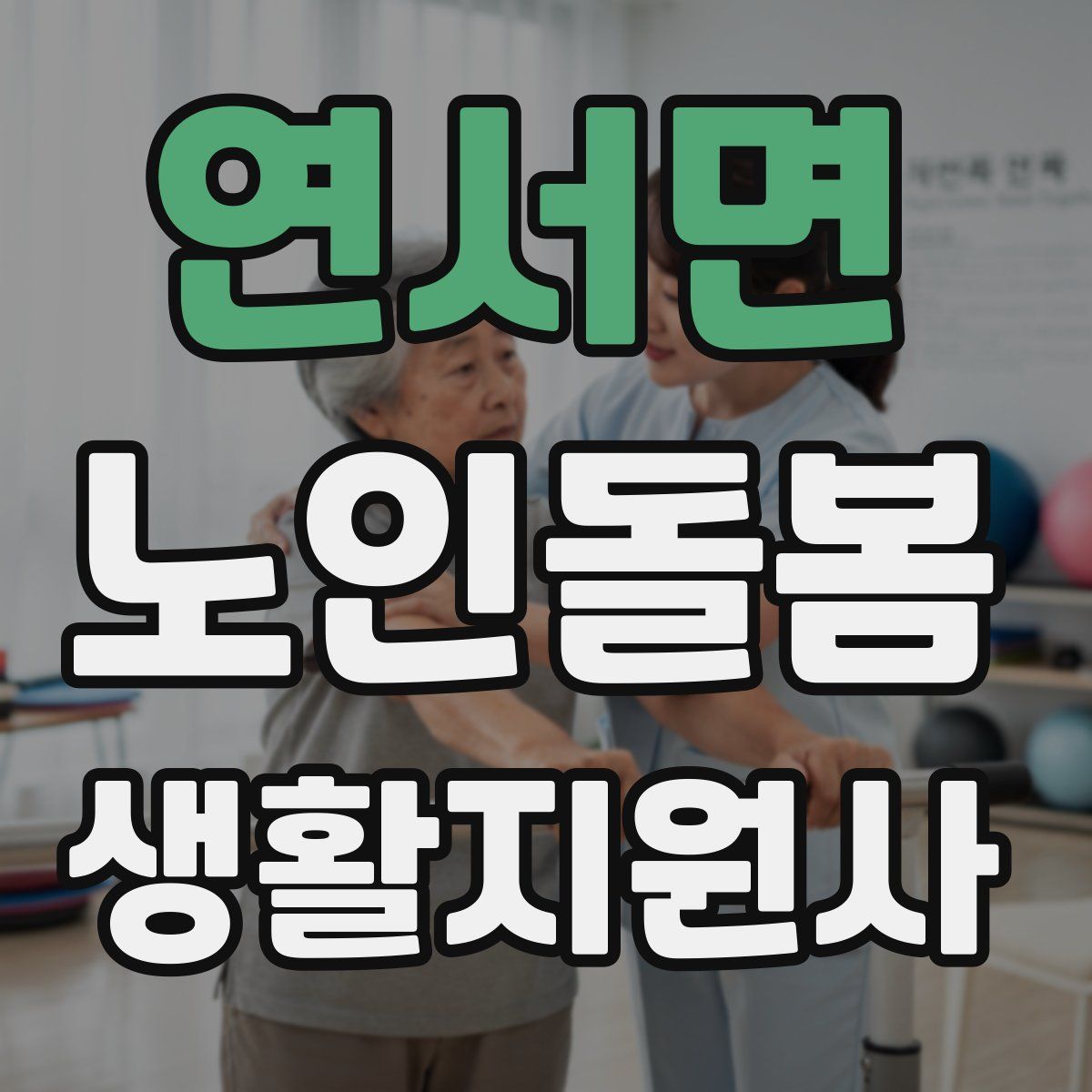 연서면 노인돌봄생활지원사 자격증