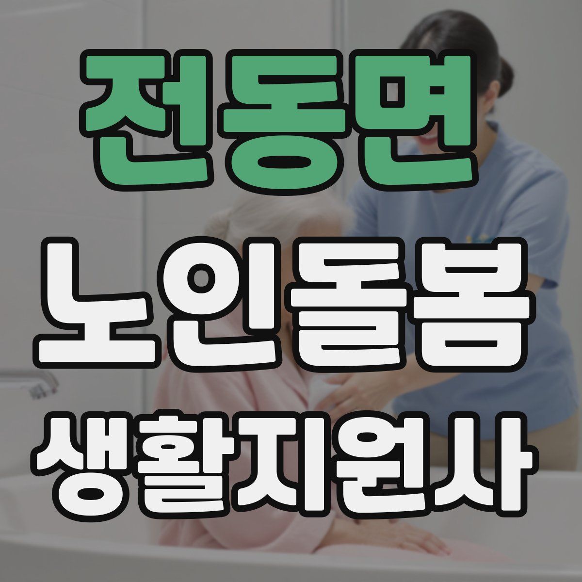 전동면 노인돌봄생활지원사 자격증
