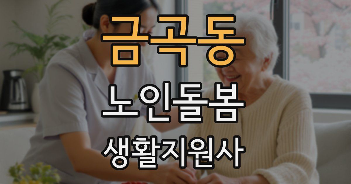 금곡동 노인돌봄생활지원사 자격증
