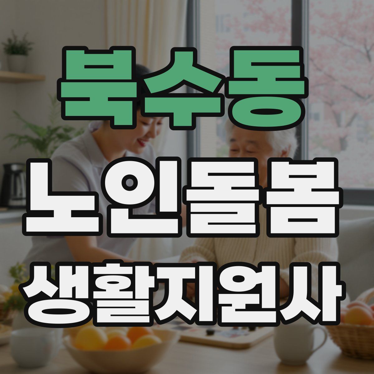 북수동 노인돌봄생활지원사 자격증