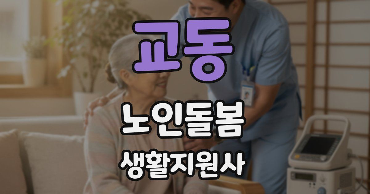 교동 노인돌봄생활지원사 자격증