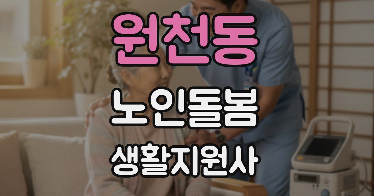 원천동 노인돌봄생활지원사 자격증