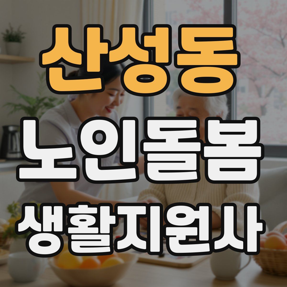 산성동 노인돌봄생활지원사 자격증