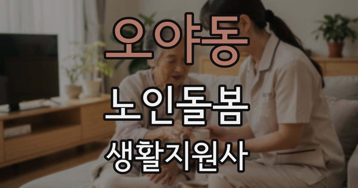 오야동 노인돌봄생활지원사 자격증