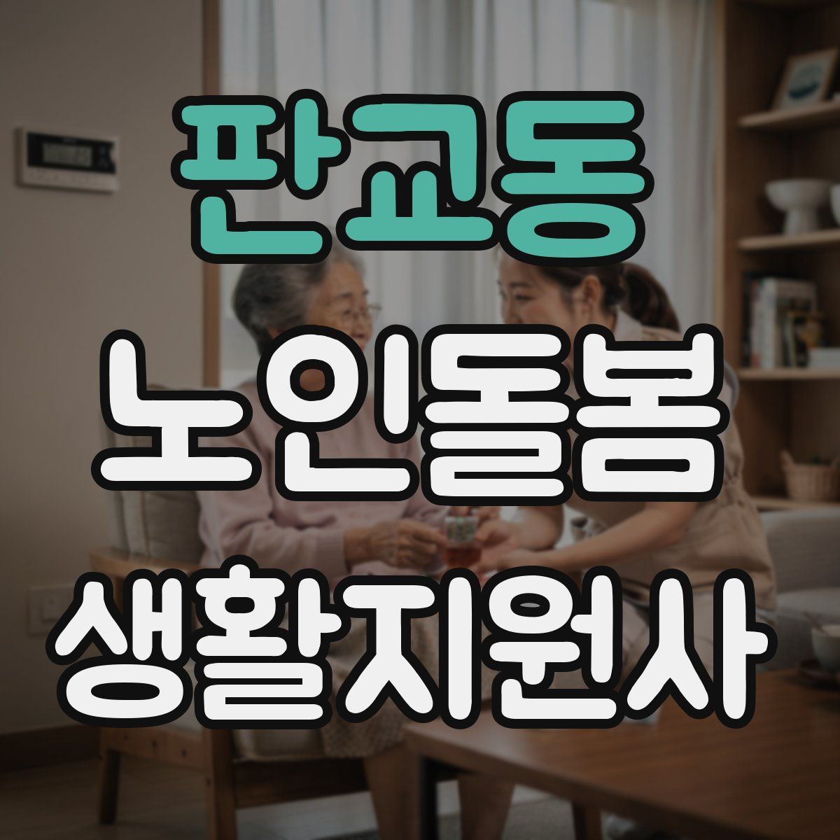 판교동 노인돌봄생활지원사 자격증