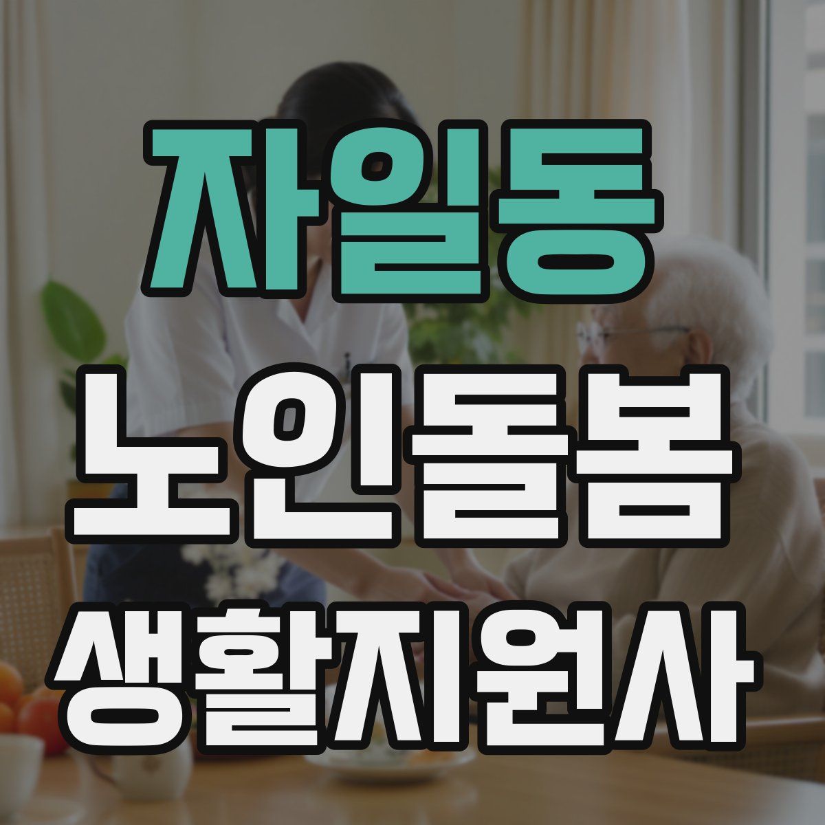 자일동 노인돌봄생활지원사 자격증