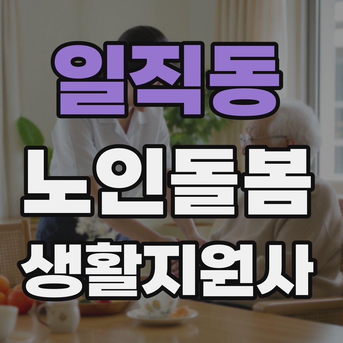 일직동 노인돌봄생활지원사 자격증