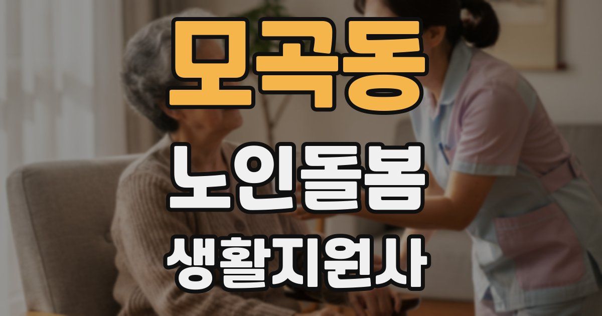 모곡동 노인돌봄생활지원사 자격증