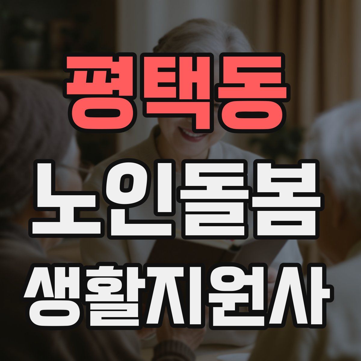 평택동 노인돌봄생활지원사 자격증