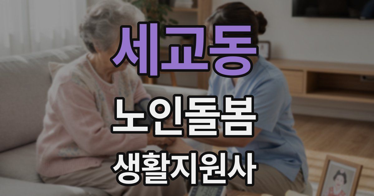 세교동 노인돌봄생활지원사 자격증