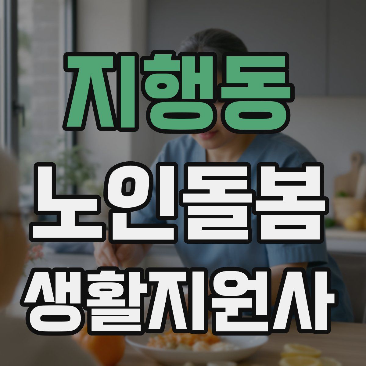 지행동 노인돌봄생활지원사 자격증