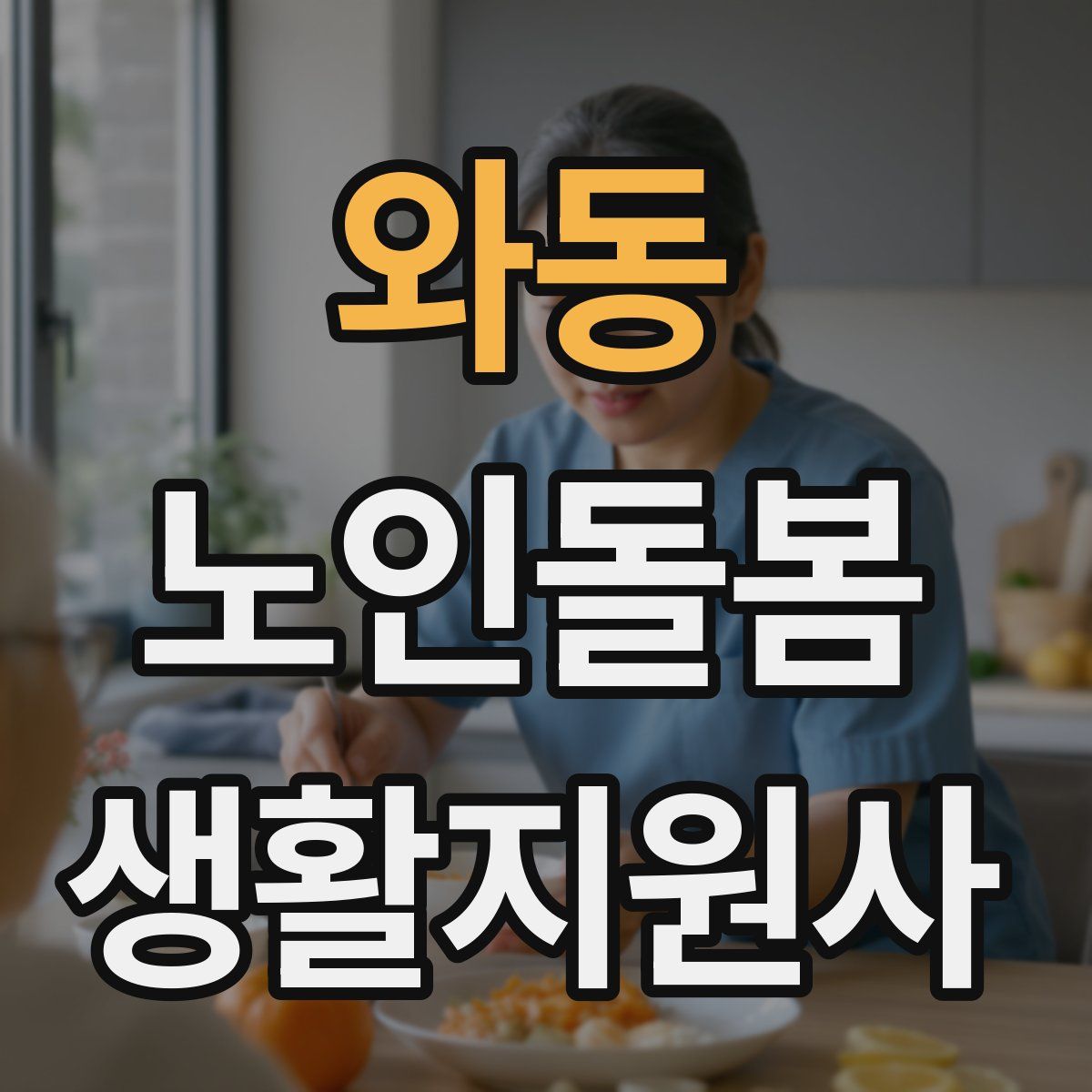 와동 노인돌봄생활지원사 자격증