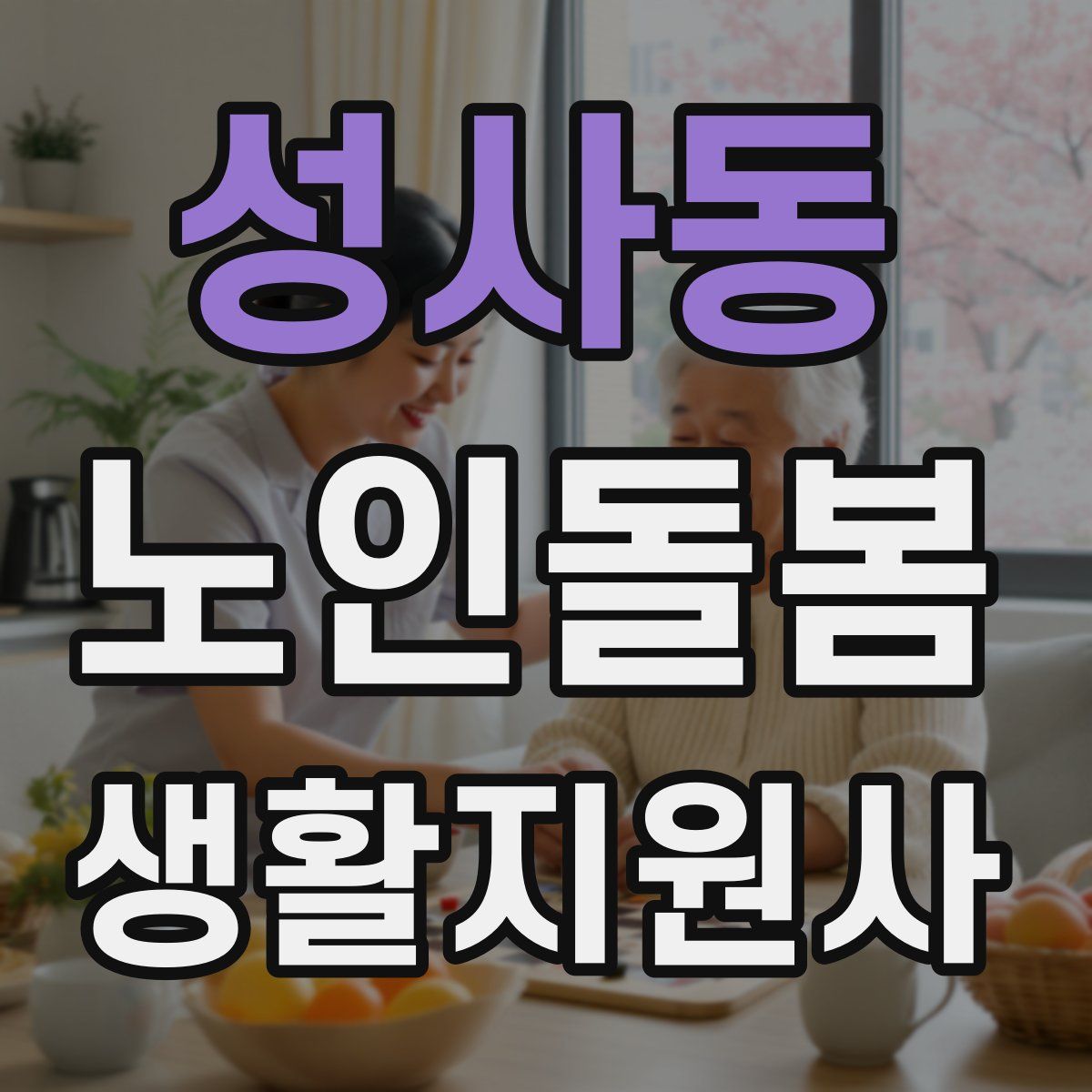 성사동 노인돌봄생활지원사 자격증