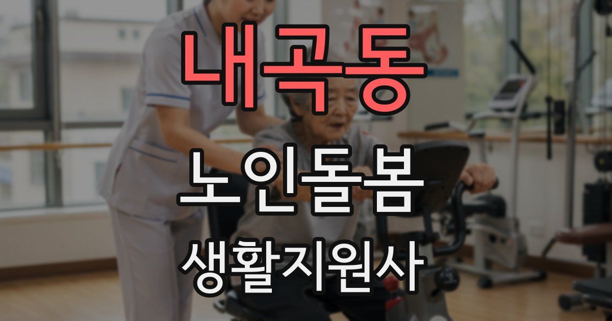 내곡동 노인돌봄생활지원사 자격증
