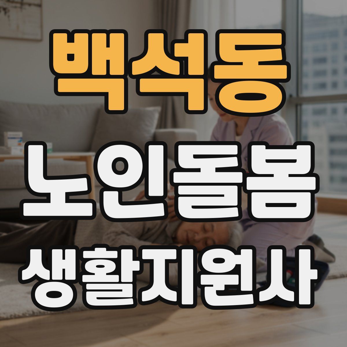 백석동 노인돌봄생활지원사 자격증