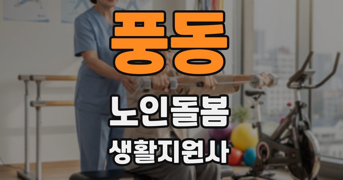 풍동 노인돌봄생활지원사 자격증
