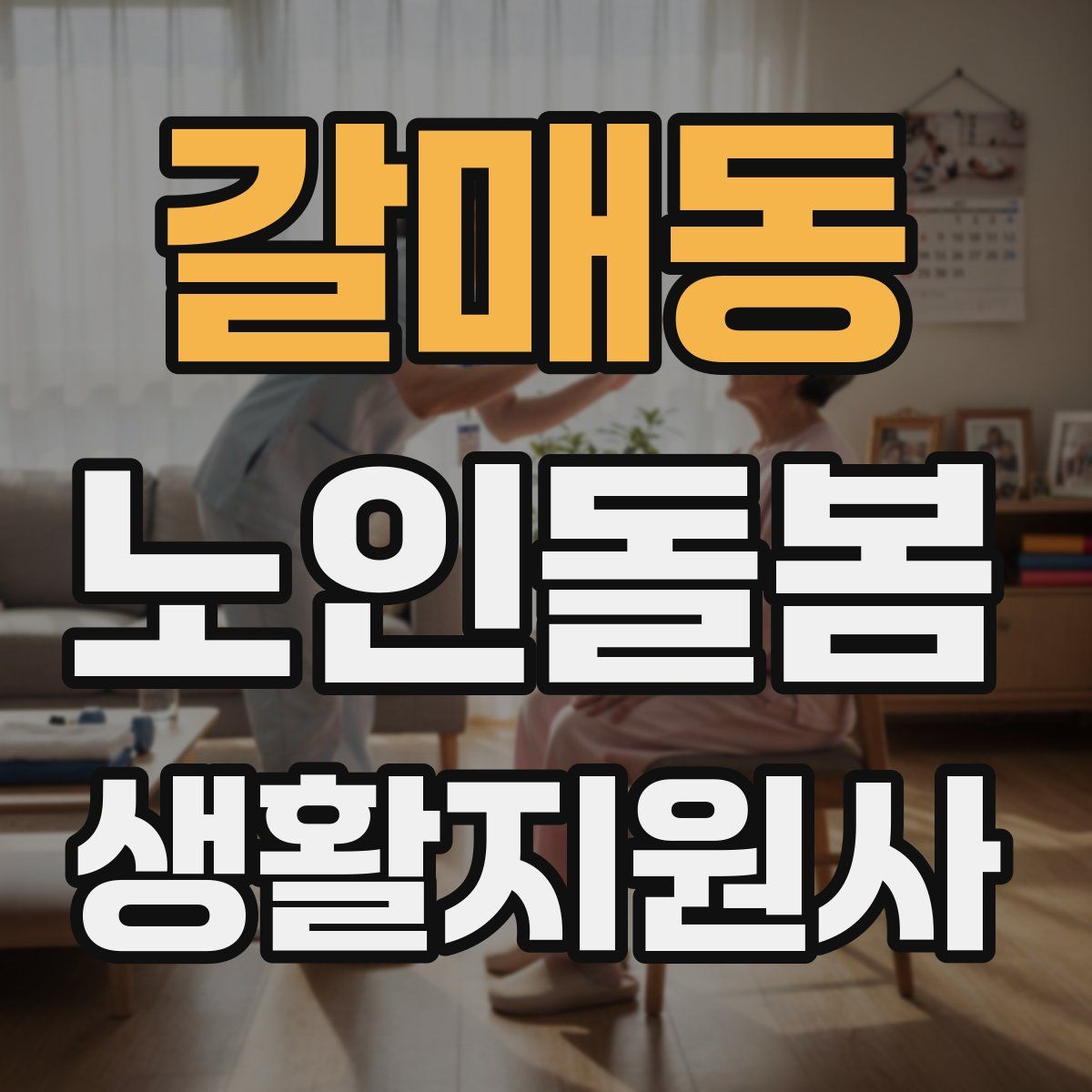 갈매동 노인돌봄생활지원사 자격증