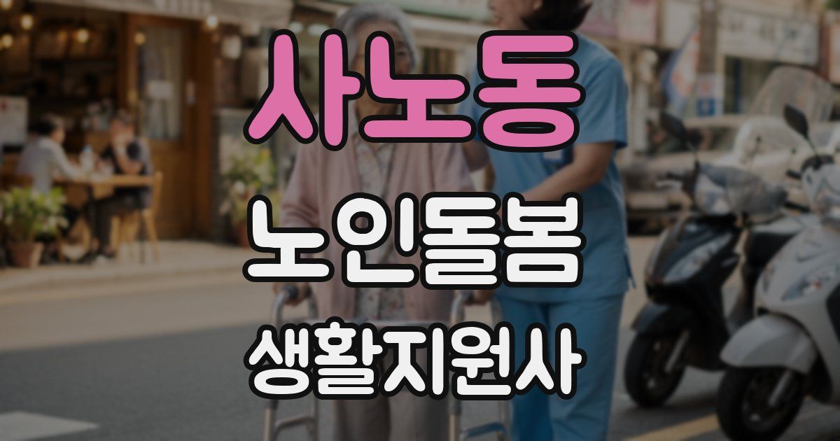 사노동 노인돌봄생활지원사 자격증