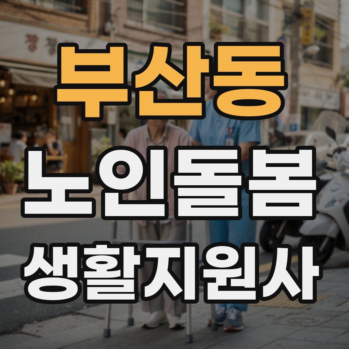 부산동 노인돌봄생활지원사 자격증