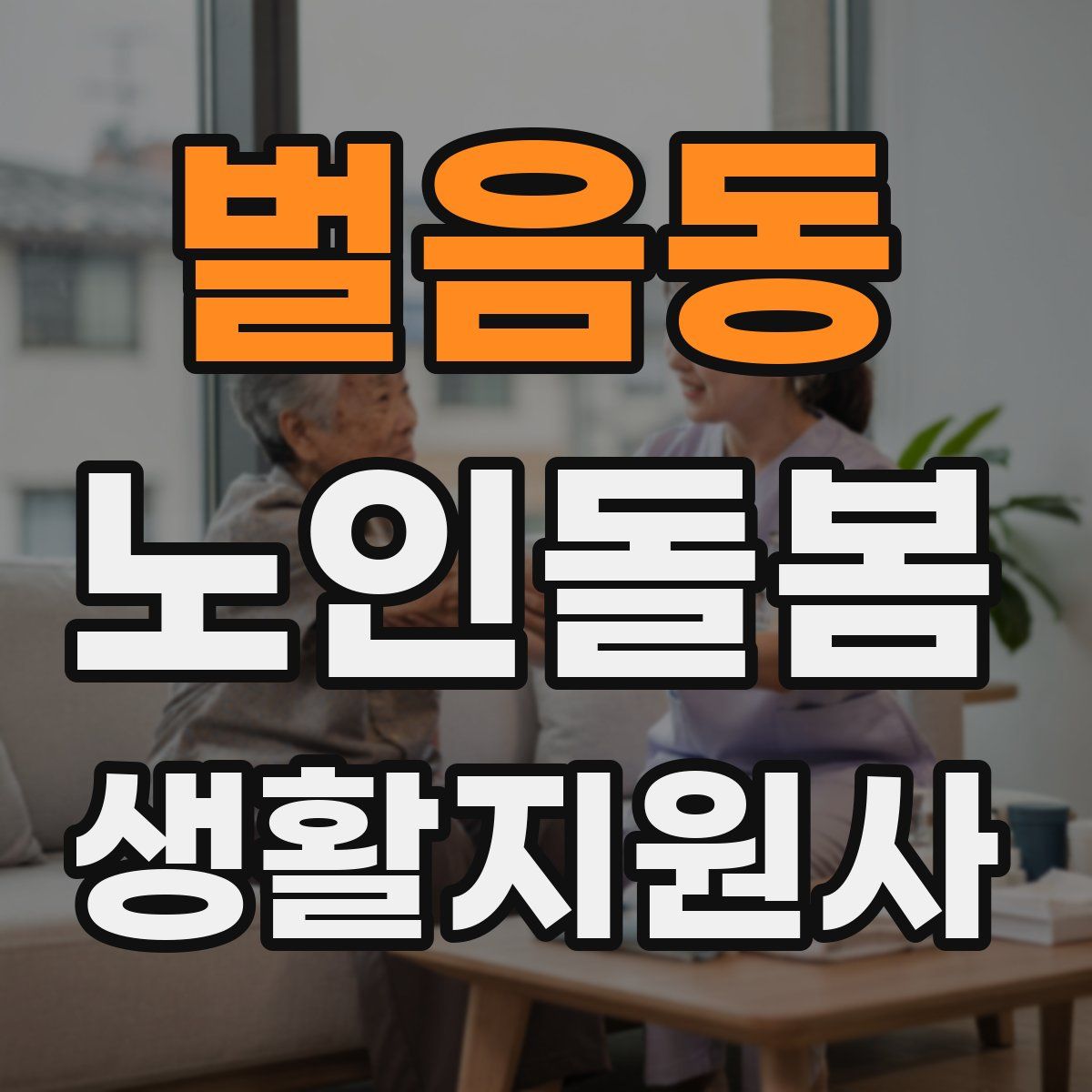 벌음동 노인돌봄생활지원사 자격증